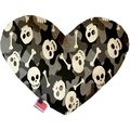 Mirage Pet Products Gray Camo Skulls 8 in. Stuffing Free Heart Dog Toy 1340-SFTYHT8